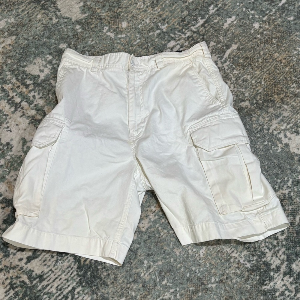 Daniel Cremieux White 100% Cotton Cargo Shorts - Size 33